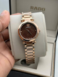 Versace Rose Gold Brown Dial Women's Luxury Watch